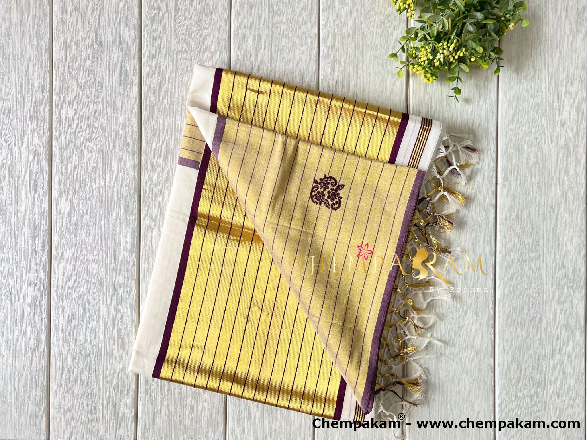 Ready to wear stitched saree, traditional Kerala kasavu saree, quality  handloom cotton, running blouse with zari border